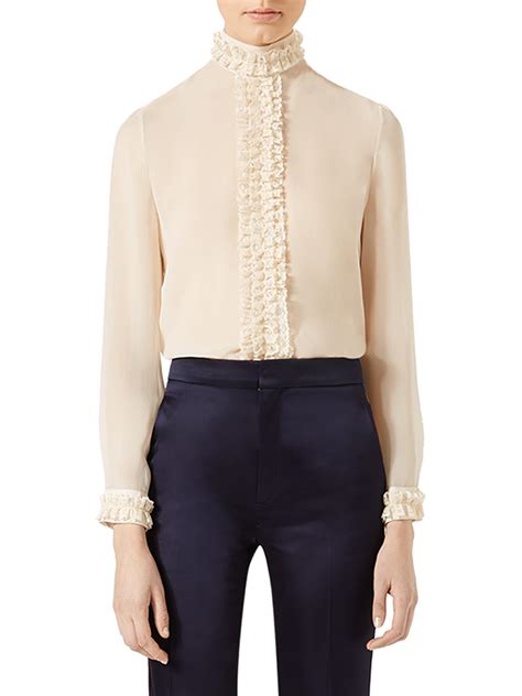 gucci ruffle blouse